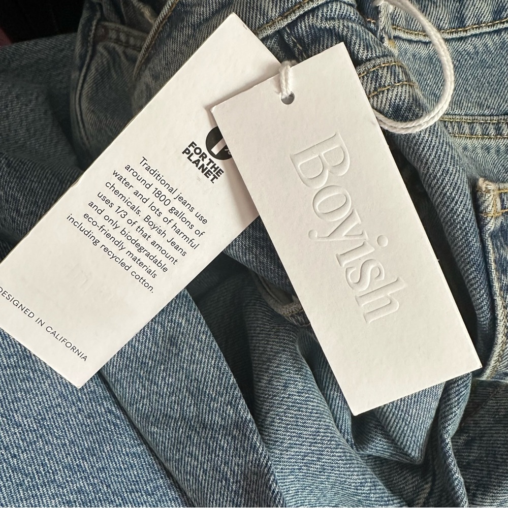 NWT Boyish Relaxed Light Blue Ripped Jeans - Picture 11 of 11